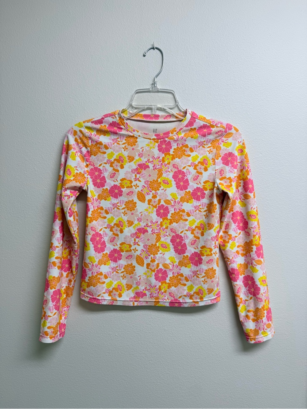 Gap Girls Floral Long-Sleeve rash guard swim top size XL